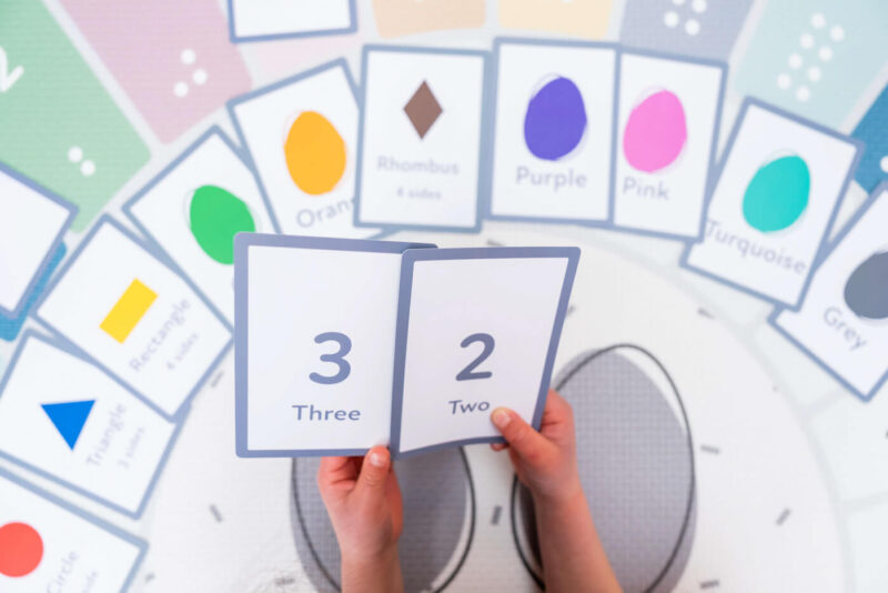 Rock Stepper - Reversible Baby Play Mat includes Flash Cards